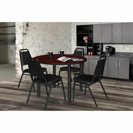 KEE Round Tables > Breakroom Tables > Kee Square & Round Tables, 36 W, 36 L, 29 H, Wood|Metal Top TB36RNDMHBPBK